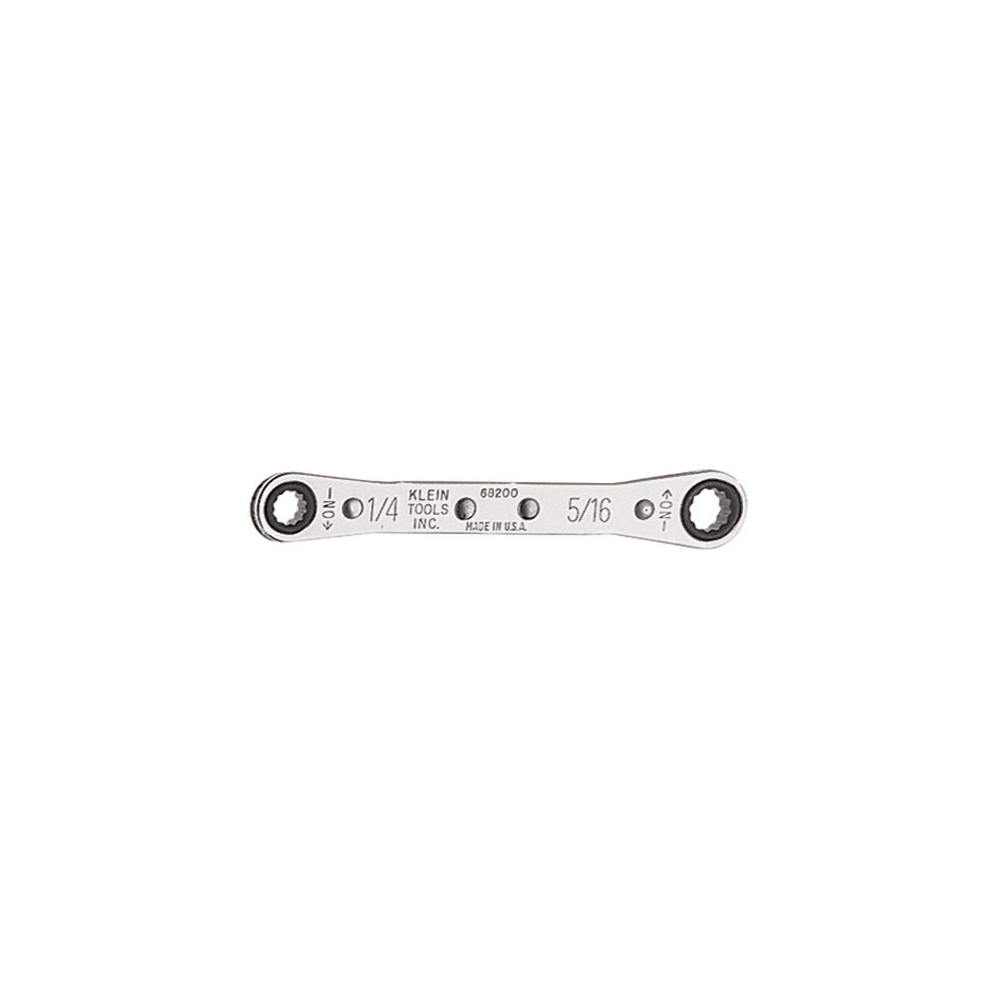 Klein Tools, Ratcheting Box Wrench 1/4in. x 5/16in., Model# 68200